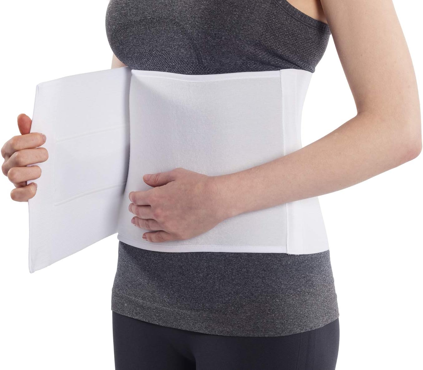 LUCKY SOX-Plush Stomach Abdominal Binder - Soft Latex-Free Abdomen Wrap for Men and Women (45" - 60") 3 PANEL - 9"