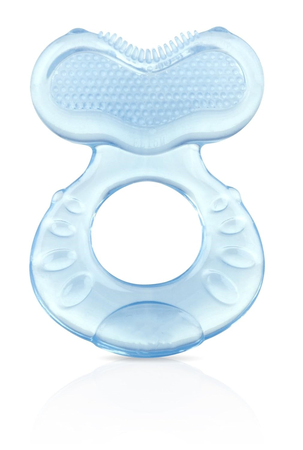 LUCKY SOX-Silicone Teether with Bristles, Includes Hygienic Case, Blue