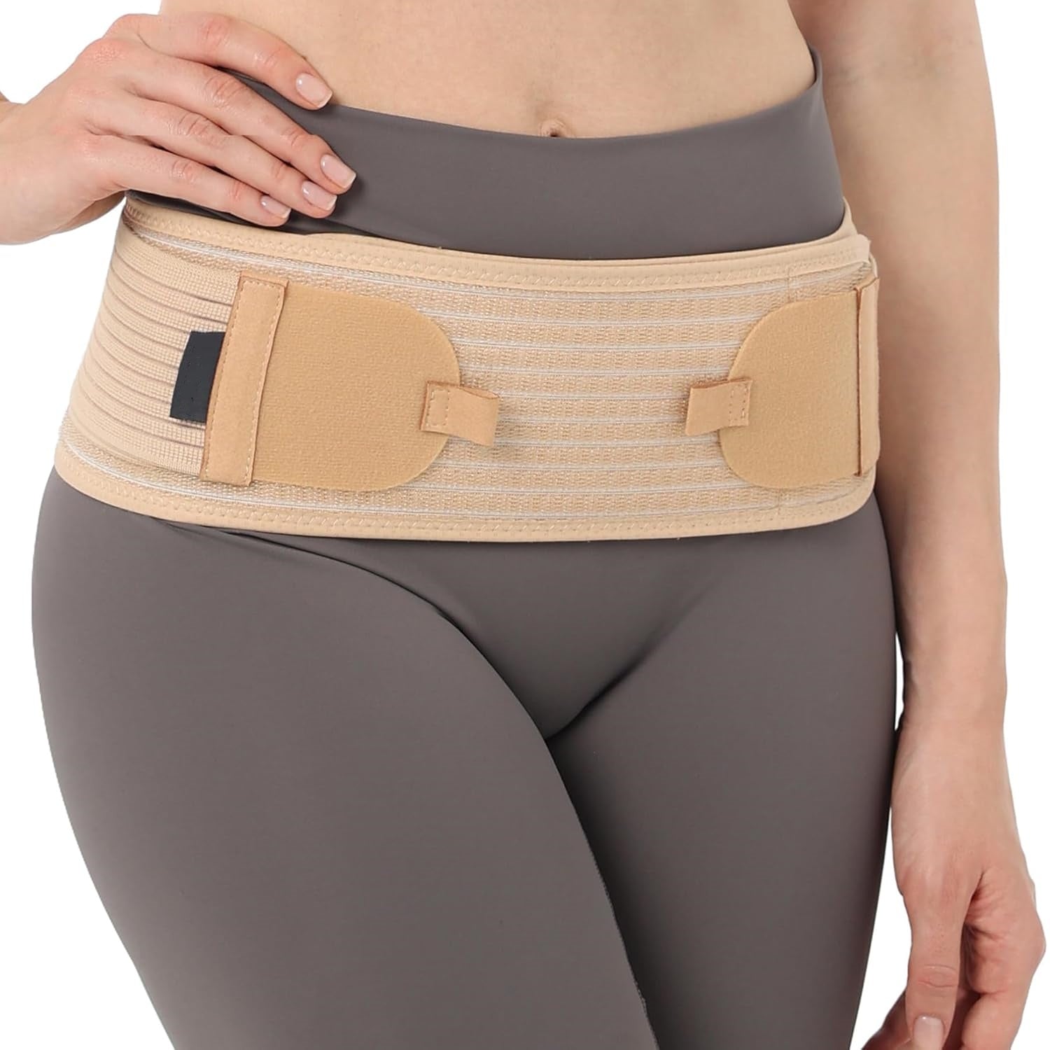 LUCKY SOX-Sacroiliac Si Joint Hip Belt for Women Men, Non-slip Pelvic Lower Back Lumbar Support Brace for Sciatica Pain Relief (Reg, Hip Size 28.5-44")